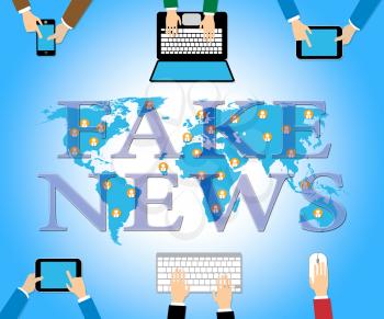 Fake News Computer Communications Networks 3d Illustration