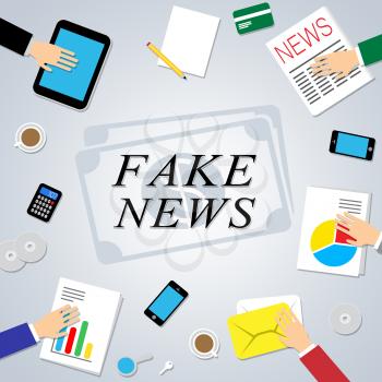 Fake News Social Media Communications Networks 3d Illustration