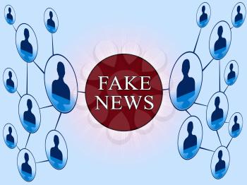 Social Media Network Of Fake News Facts 3d Illustration