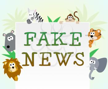 Fake News Animals Meaning Untruth 3d Illustration