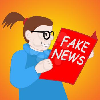 Fake News Paper Meaning Distorted Truth 3d Illustration