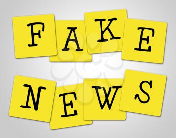 Fake News Notes Meaning Misinformation 3d Illustration