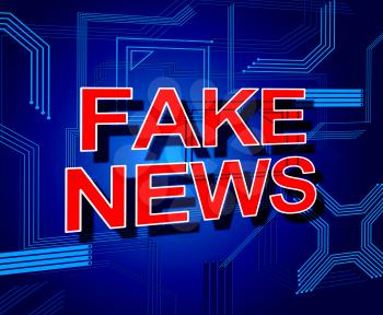 Fake News Meaning Misleading Falsehood 3d Illustration