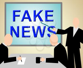 Fake News Discussion With The Teacher 3d Illustration