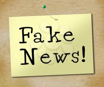 Fake News Note Meaning Misinformation 3d Illustration