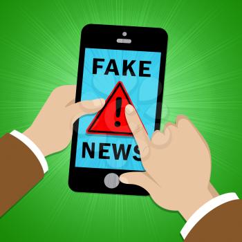 Fake News Disinformation Warning Signs 3d Illustration
