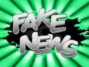 Fake News Word Meaning Alternative Facts 3d Illustration