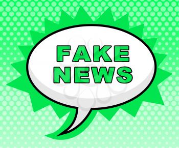 Fake News Speech Bubble Meaning Manipulation 3d Illustration