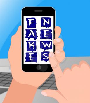 Fake News Message On Mobile Phone 3d Illustration