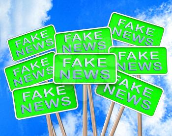 Fake News Signs Meaning Alternative Facts 3d Illustration