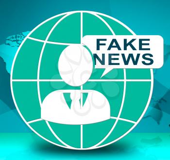 Fake News Globe Meaning Propaganda 3d Illustration