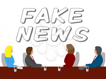 Fake News Message On A Wall 3d Illustration