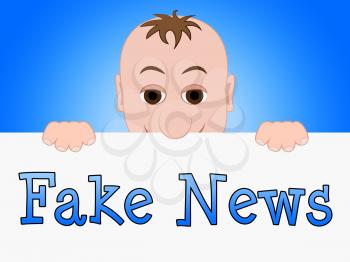 Fake News Baby Meaning Dishonest 3d Illustration