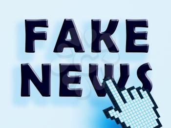 Fake News Message Being Pushed 3d Illustration