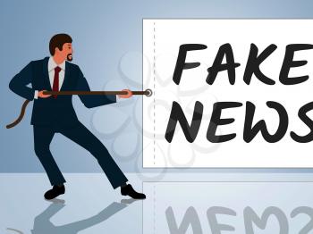 Fake News Message Is Being Pulled 3d Illustration
