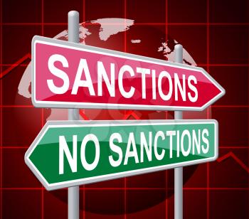 Sanctions Or No Against North Korea 3d Illustration. Financial Legislation Versus Dprk To Encourage Government Peace