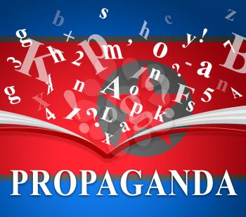 Propaganda News From North Korean Dictator 3d Illustration. Misinformation And Fake News Hoax Manipulation From Dprk