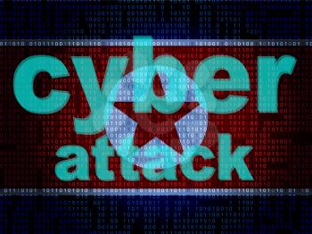 Dprk Cyber Hackers From North Korea 3d Illustration. Shows Attack By Korea And Confrontation Or Online Global Security Virus Vs USA