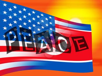 United States North Korea Peace Flag 3d Illustration. Hope Meeting And Accord Between US And NK Dprk Cooperation Talks