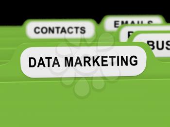 Data Driven Marketing Database Analytics 3d Rendering Shows Sales Using Crm Segmentation And Strategic Bigdata Tactics 
