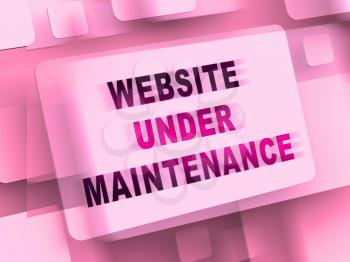 Website Under Maintenance Repair Warning 3d Rendering Means Site Is Having Reconstruction Downtime Or Service Repair