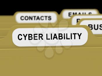 Cyber Liability Insurance Data Cover 3d Rendering Shows Internet Fraud Insurers Giving Risk Coverage