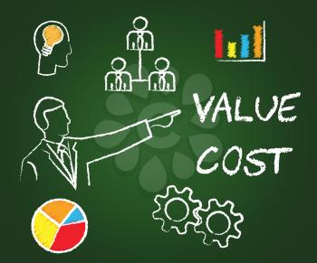 Cost Versus Value Man Portrays Spending vs Benefit Received. Analysis Of Return On Investment Or Roi - 3d Illustration