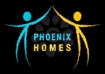 Phoenix Real Estate Icon Depicting Arizona Property For Sale. Housing Investment Buildings Or Rental Developments - 3d Illustration
