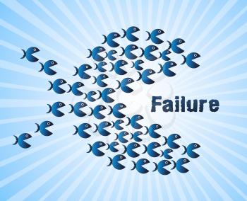 Success Versus Failure Fish Depicting Improvement And Progress Against Crisis. Aiming For Positive Outcomes And Achievement - 3d Illustration