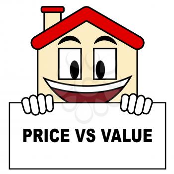 Price Versus Value Icon Demonstrating Product Evaluation Of Cost And Worth. Budgeting Of Buying And Selling - 3d Illustration