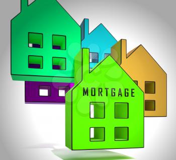 Morgage Or Mortgage Offer Icon Depicting Credit For Buying Real Estate. Finance To Buy Property For Investment - 3d Illustration