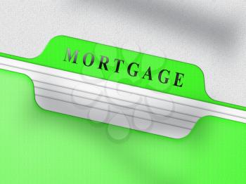 Mortgage Rates Folder For Buy To Let Morgage Or Home Ownership Finance. Loan Borrowing And Banking Plan - 3d Illustration