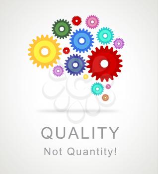 Quality Vs Quantity Icon Depicting Balance Between Product Or Service Superiority Or Production. Value Versus Volume - 3d Illustration