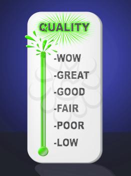 Quality Vs Quantity Icon Depicting Balance Between Product Or Service Superiority Or Production. Value Versus Volume - 3d Illustration