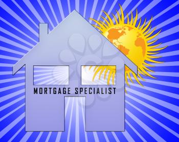 Mortgage Specialist Officer Icon Meaning Expert Financial Adviser Or Broker. Experienced Home Loan Professional - 3d Illustration