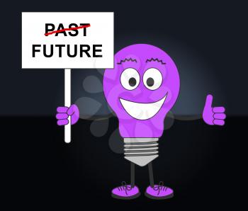Future Versus Past Sign Comparing History With Upcoming Events. The Chance Of Improvement, Progress And Evolution - 3d Illustration