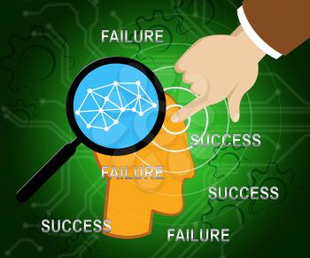 Success Vs Failure Concept Words Depicts Achievement Versus Problems. Positive Or Negative Thinking And Learning From Mistakes - 3d Illustration