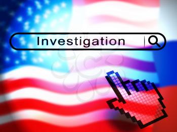 Fbi Investigation Search Depicting Federal Bureau Scrutiny And Analyzing Suspicious Suspect 3d Illustration. Investigator Of Murder Or Crime