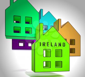 Ireland Real Estate Property Symbol Illustrating Home Purchase Or Renting. Eire Realty For Homeowners And Investors - 3d Illustration