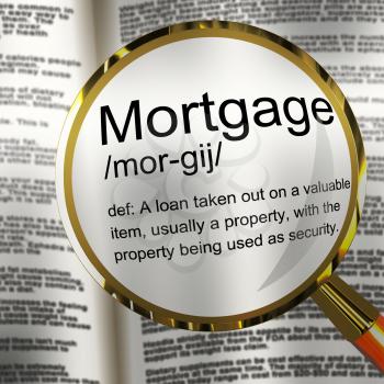 Mortgage Rates Definition For Buy To Let Morgage Or Home Ownership Finance. Loan Borrowing And Banking Plan - 3d Illustration