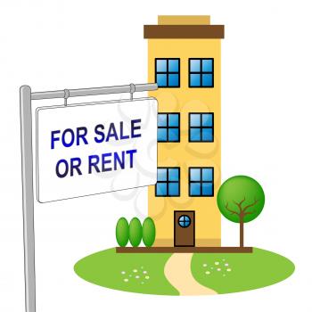 Rent Vs Buy Buildings Comparing House Or Apartment Renting And Buying. Investment Or Home Ownership Of Property - 3d Illustration