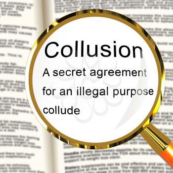Russia Collusion Definition Depicting Conspiracy And Cooperation With The Russian Government 3d Illustration. Dirty Politics In The United States