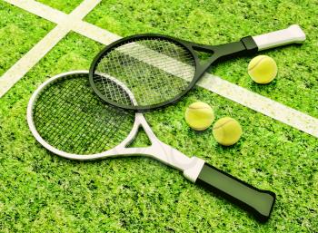 Tennis; racket; tennis grass court