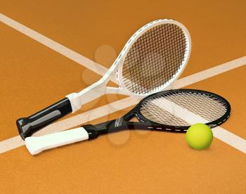 Tennis; rackets; sphere; court; game; grund; marking.