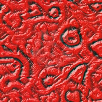 Bloody red alien skin texture with folds illustration