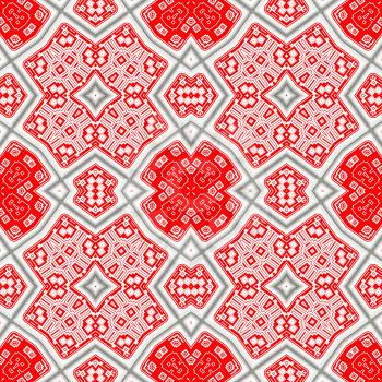 Abstract red seamless background. Kaleidoscope background.