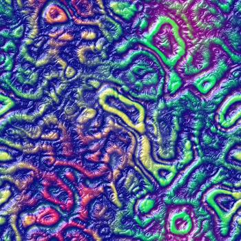 Closeup of the colorful alien skin texture with folds illustration.
