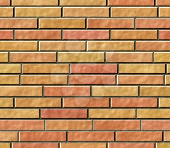 Surface of the orange brick wall illustration.