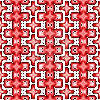 Red kaleidoscope seamless abstract background illustration.