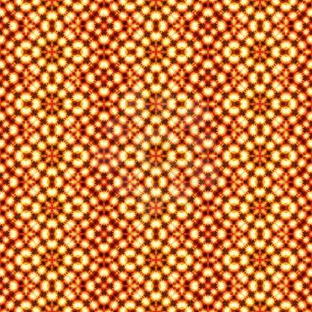 Orange kaleidoscope seamless abstract background illustration.